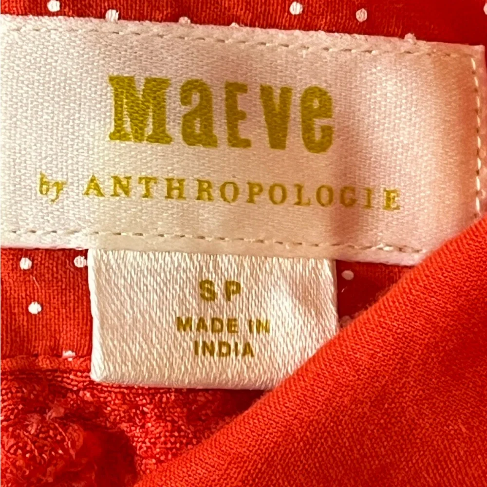 Maeve by Anthropologie size S red dress twist front tie back and zipper - Picture 8 of 10